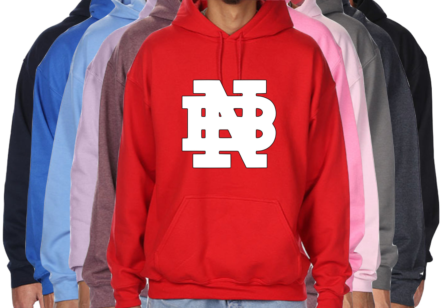 Flocked White NB Hoodies