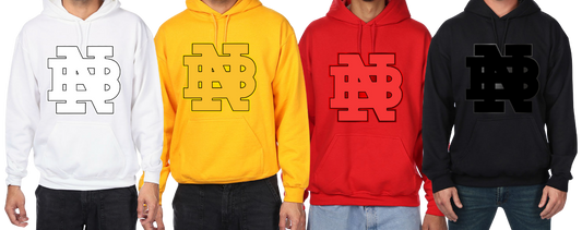 Nostalgic Flocked Monochromatic NB Hoodies